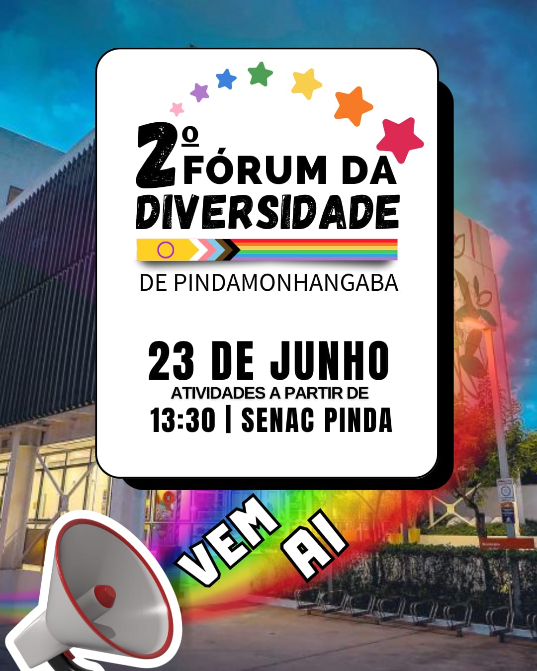 23/06 13h30 - 2° Fórum da Diversidade de Pindamonhangaba - Mestrado em  Desenvolvimento Humano - Universidade de Taubaté - UNITAU